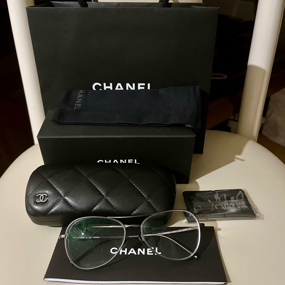 Chanel Titanium eyeglasses frame 56/15/140
